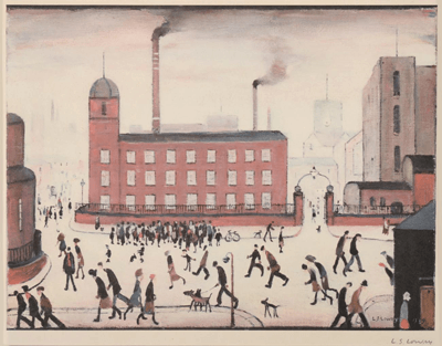 L S Lowry Mill Scene