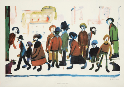 L S Lowry People Standing About