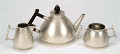 A tea service designed by Christopher Dresser for Elkington & Co Ltd