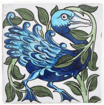 William De Morgan Persian Tile