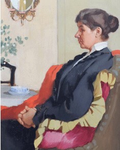 Pierre Adolphe Valette 1876 1942 Portrait of a seated lady signed and dated 1921 oil on board £3500