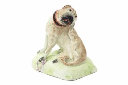A-rare-Bow-model-of-a-pug-dog-c.1755-£2600 A-rare-Bow-model-of-a-pug-dog-c.1755-£2600