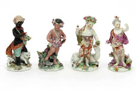 A-rare-set-of-Derby-figures-from-the-Four-Quarters-of-the-Globe-series-c.1760-£6500