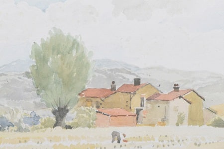 Pierre-Adolphe-Valette-1876-1942-Au-Chambon-uns-Brailles-signed-titled-on-verso-watercolour-and-pencil-£1300