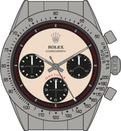 Rolex Cosmograph 6239 Paul Newman dial illustration