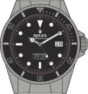 Rolex Submariner 16800 illustration