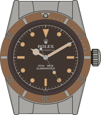 Rolex Submariner 5510 Tropical Dial illustration