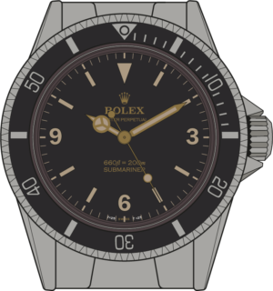 Rolex Submariner 5513 edition 1 illustration