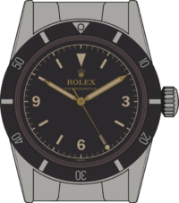 Rolex Submariner 6200 with pencil hands and an Explorer-type face