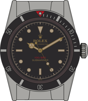 Rolex Submariner 6536 illustration