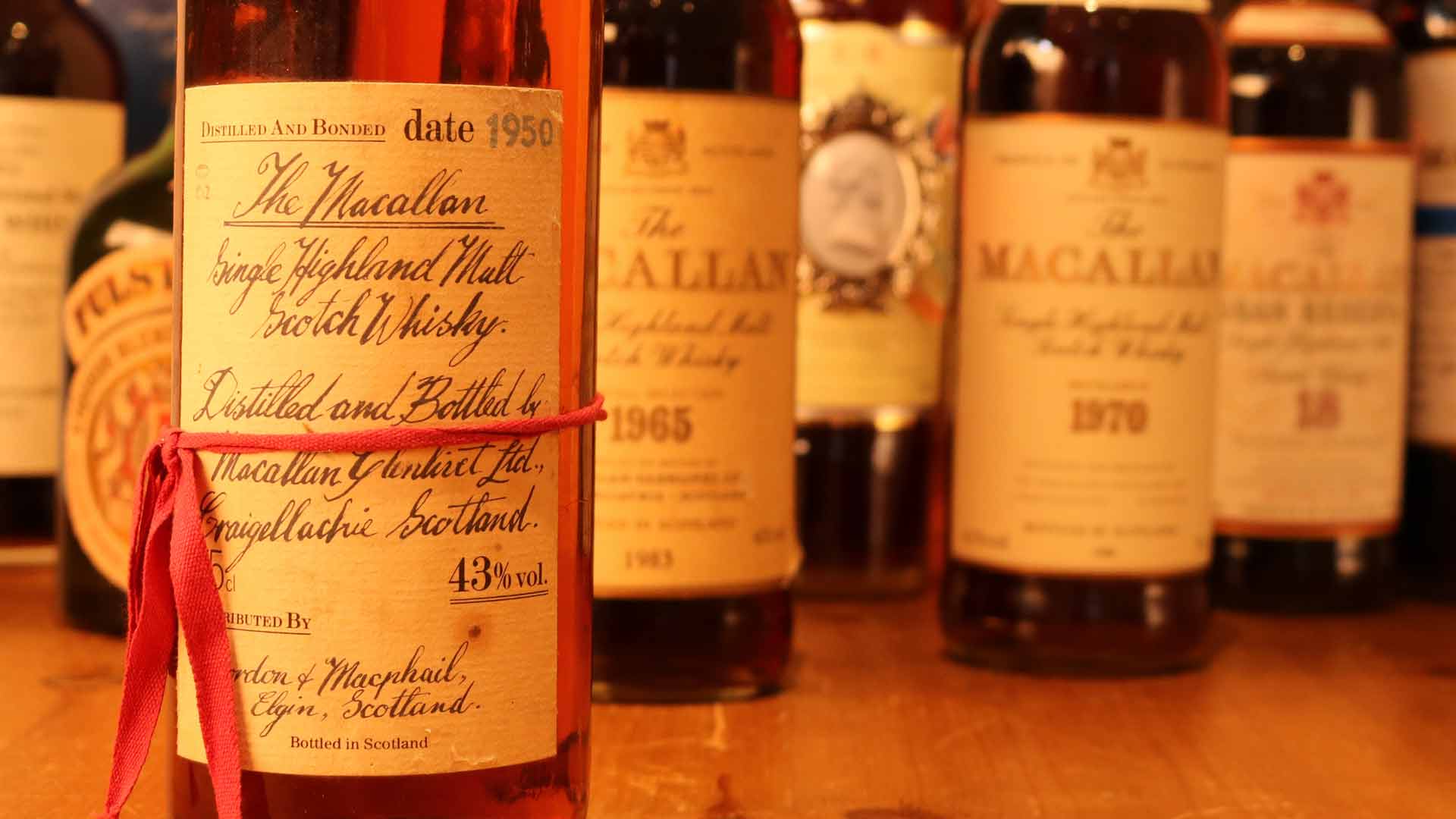 Collectors bottles of macallan
