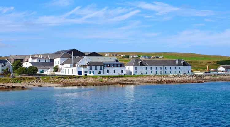 The exterior of Bruichladdich distillery