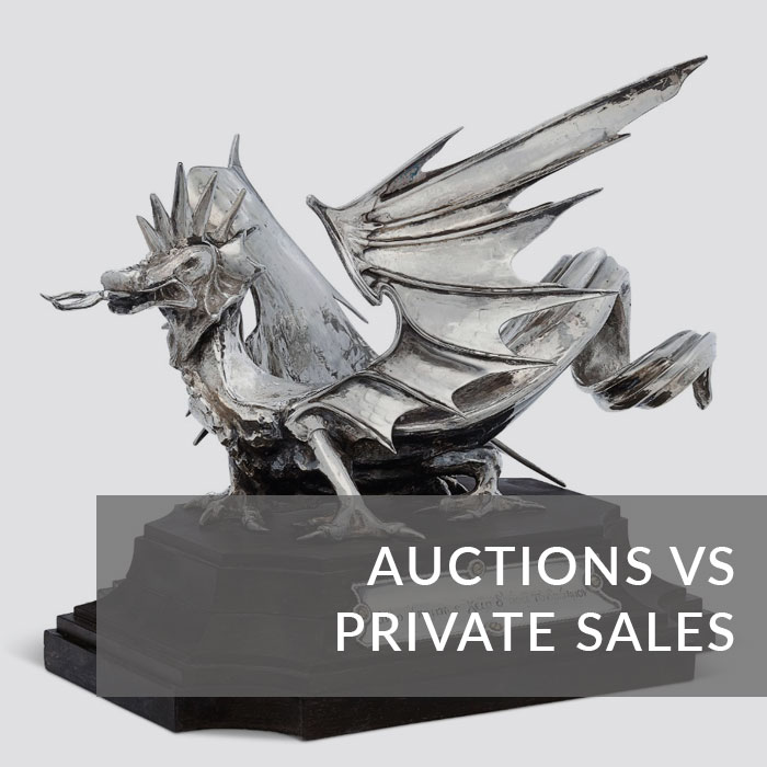 Button to navigate to the Auctions versus Private Sales page