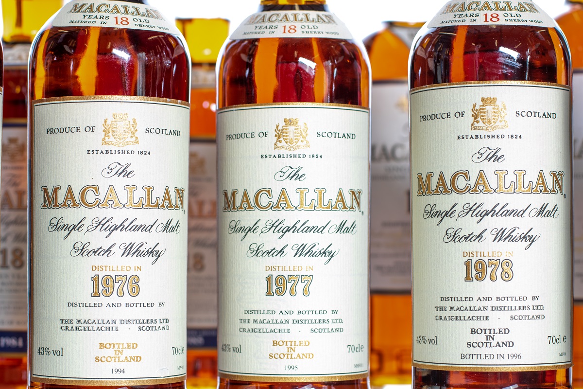 The standard size for scotch whisky bottles changed to 70cl in 1990