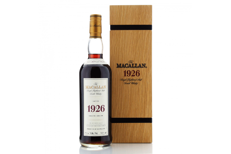 Best auction for whisky Macallan 1926 60 Year Old Fine and Rare - £1 million