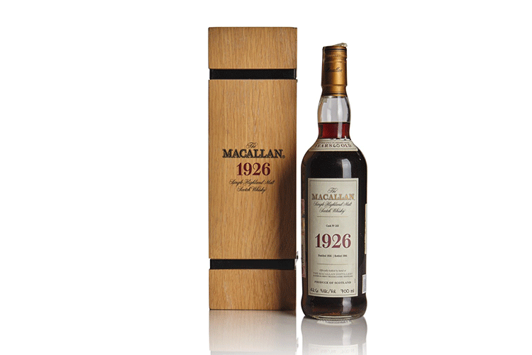 Whisky at auction Macallan 1926 60 Year Old Fine and Rare - £1.45 million