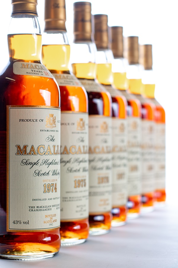 A vertical of Macallan 18 Year Olds - sold for £44,000