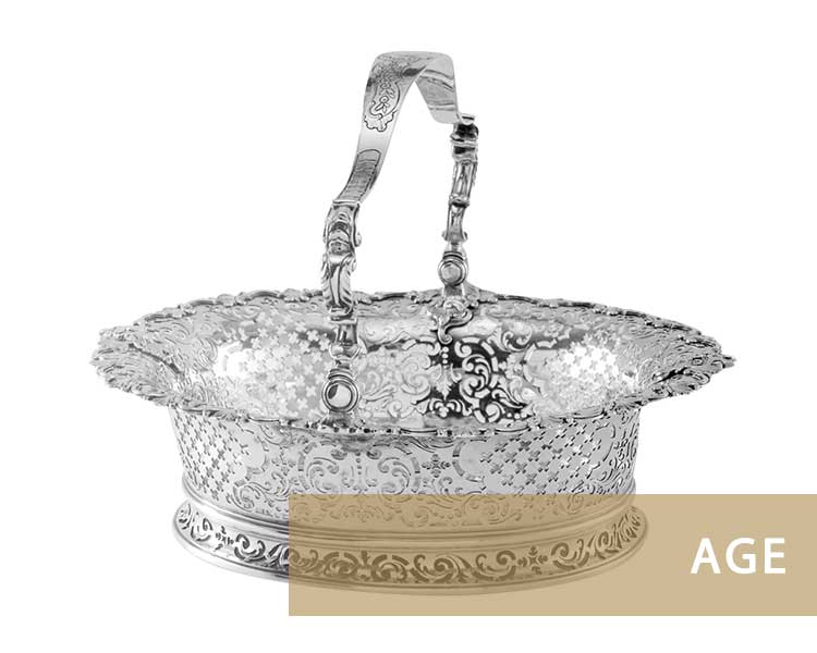 Silver basket worth