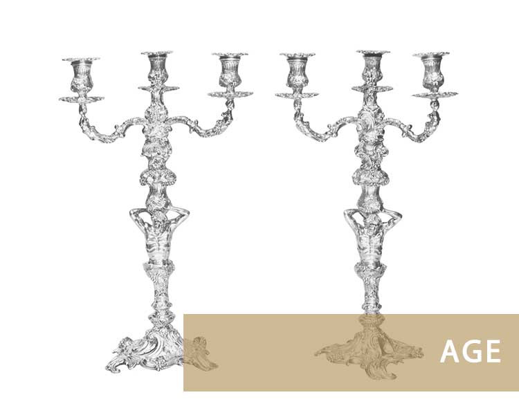 Silver candelabra worth