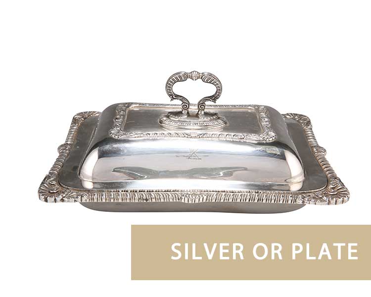 Silver entree dish valuation