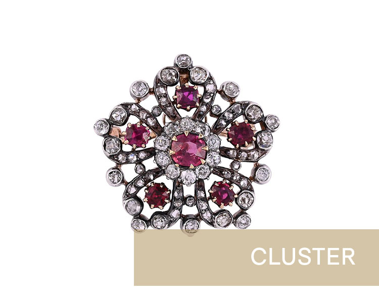 Cluster brooch