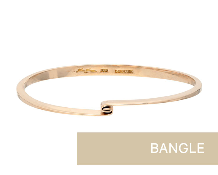 Gold bangle bracelet