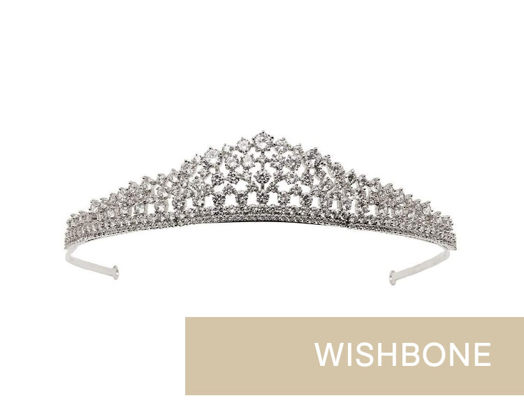Wishbone tiara bridal