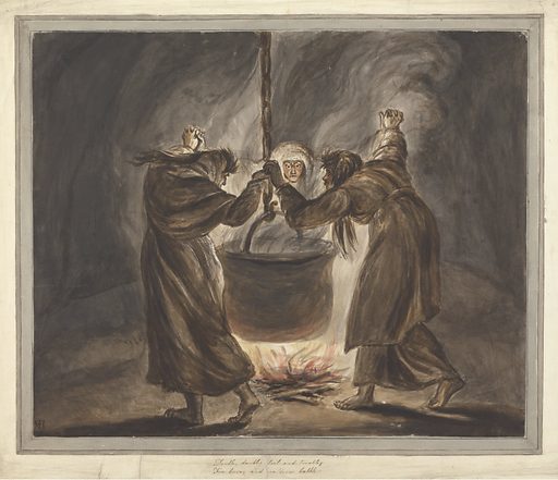Macbeth three witches An illustration of the Three Witches in Macbeth.