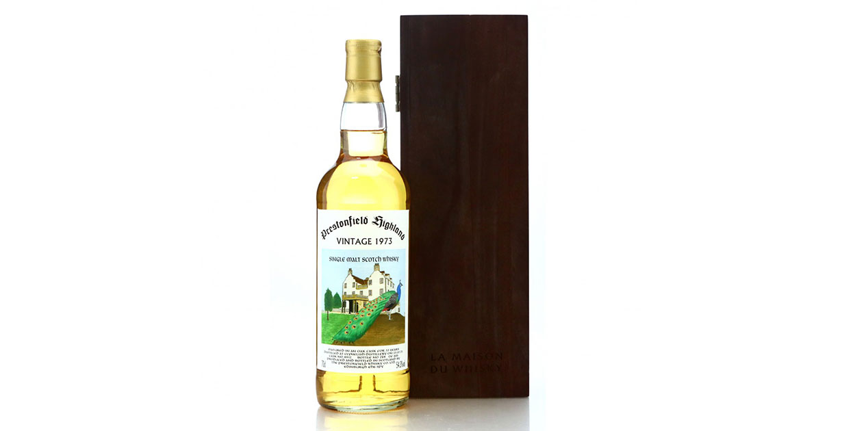 The Clynelish 1973 Prestonfield House 33 Year Old. Image credit: Whisky Auctioneer.