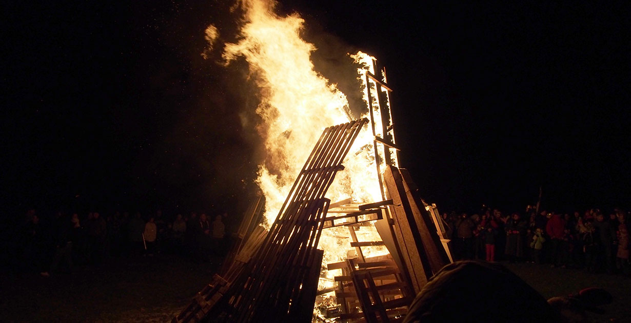 A Hogmanay bonfire.