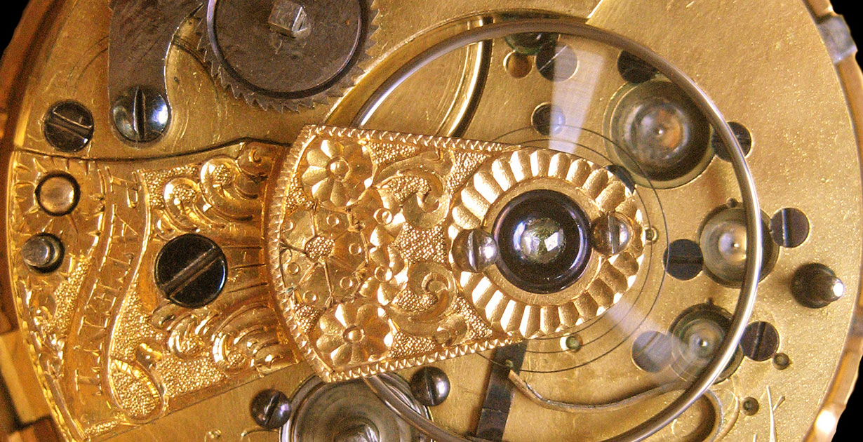 The inner mechanisms of a pocket watch can have a significant affect on its value.