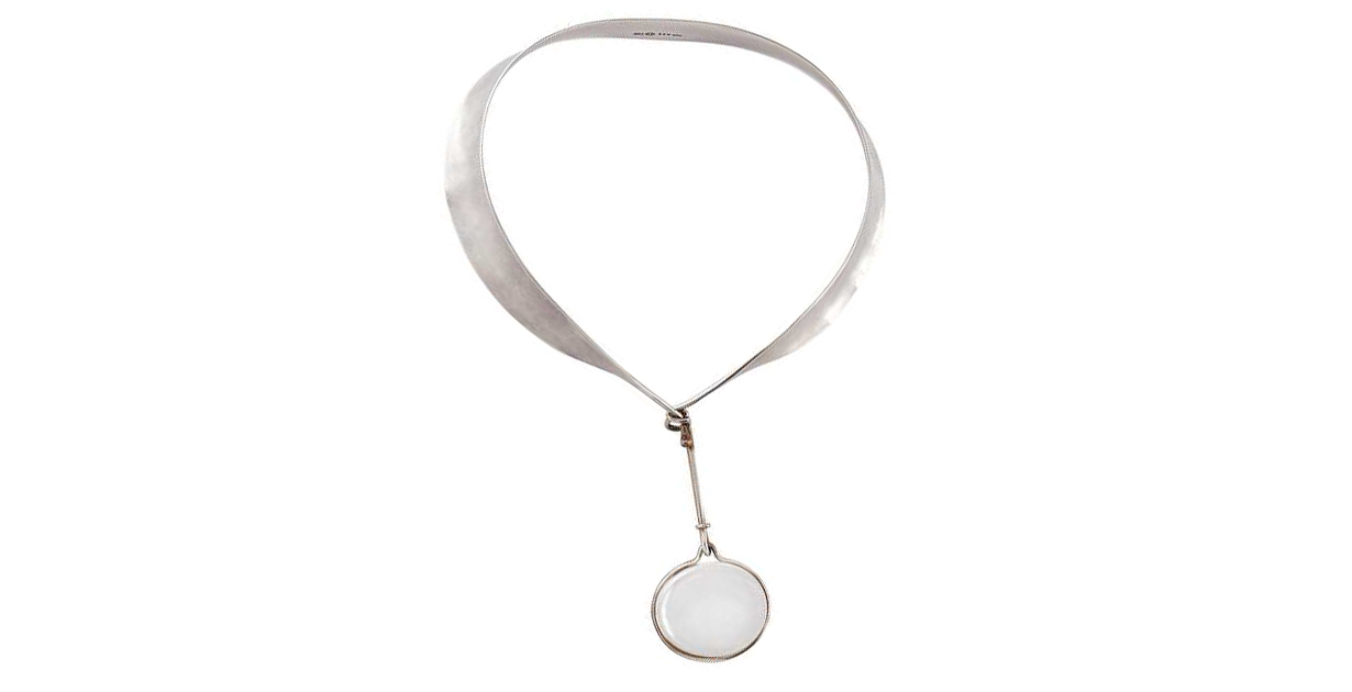 This Vivianna Torun necklace features a semi-precious moonstone.