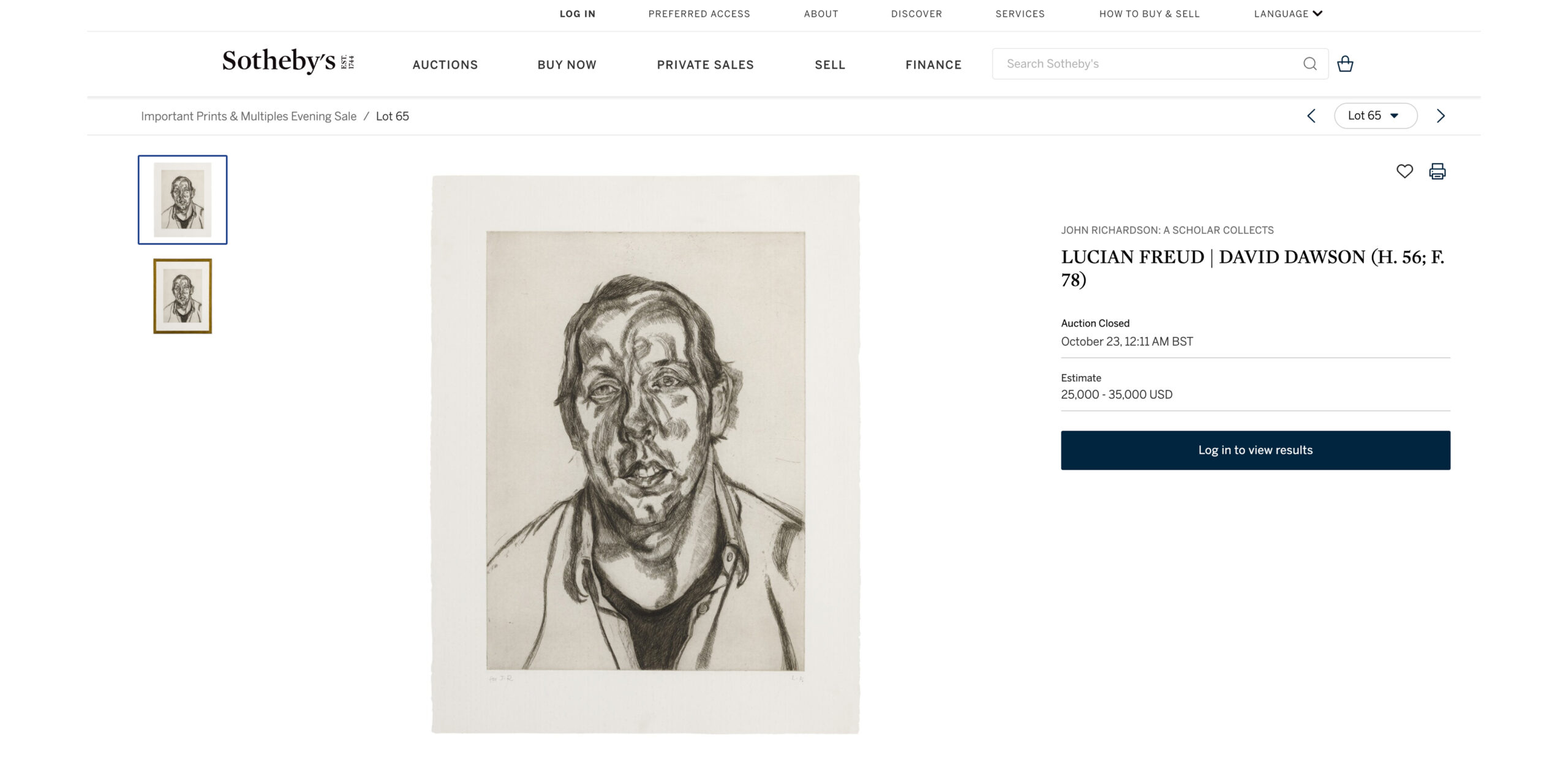 David Dawson David Dawson Sold by Christie's in 2018