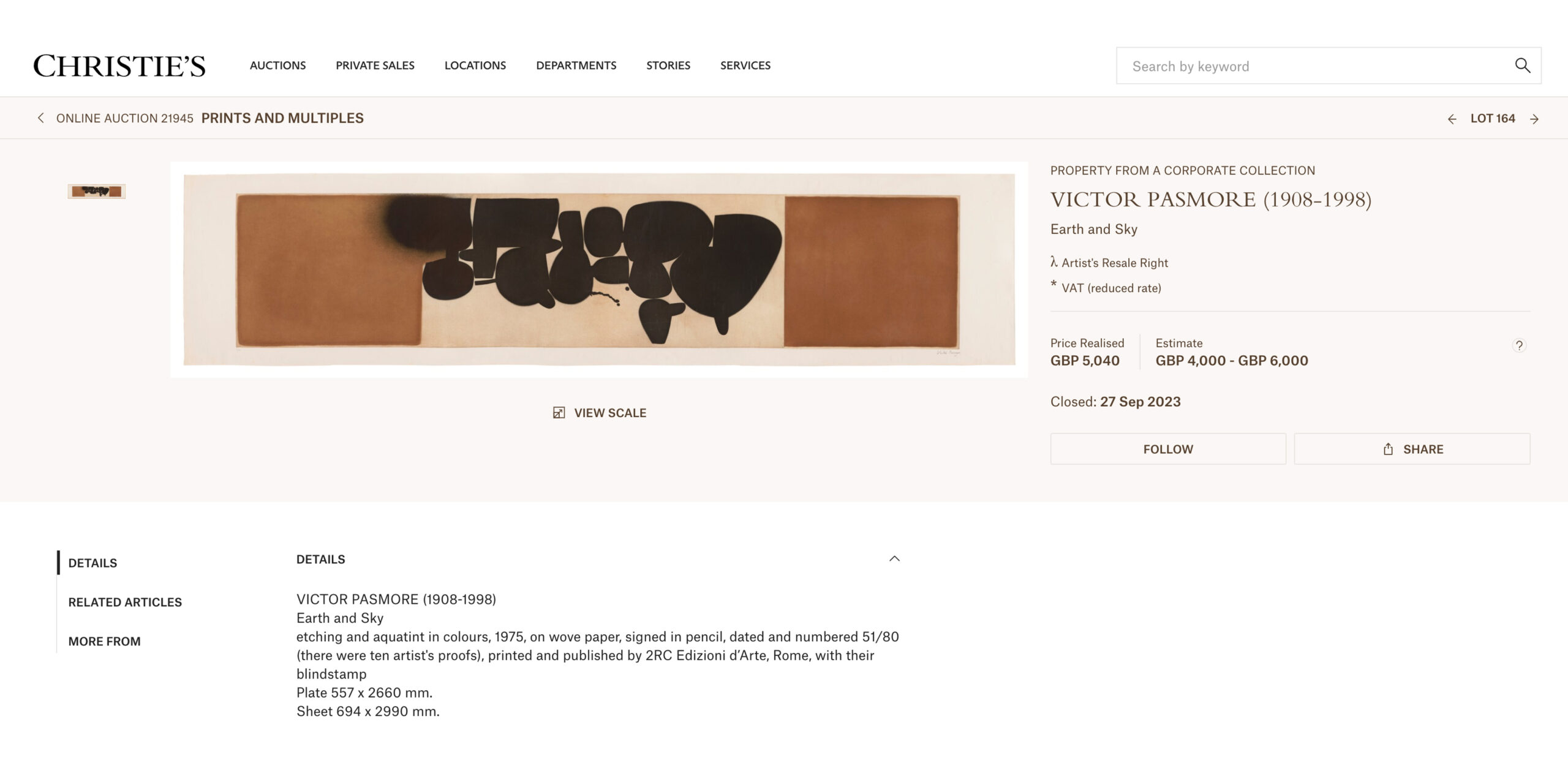 Earth and Sky Images on the Wall Sold by Roberys in 2019