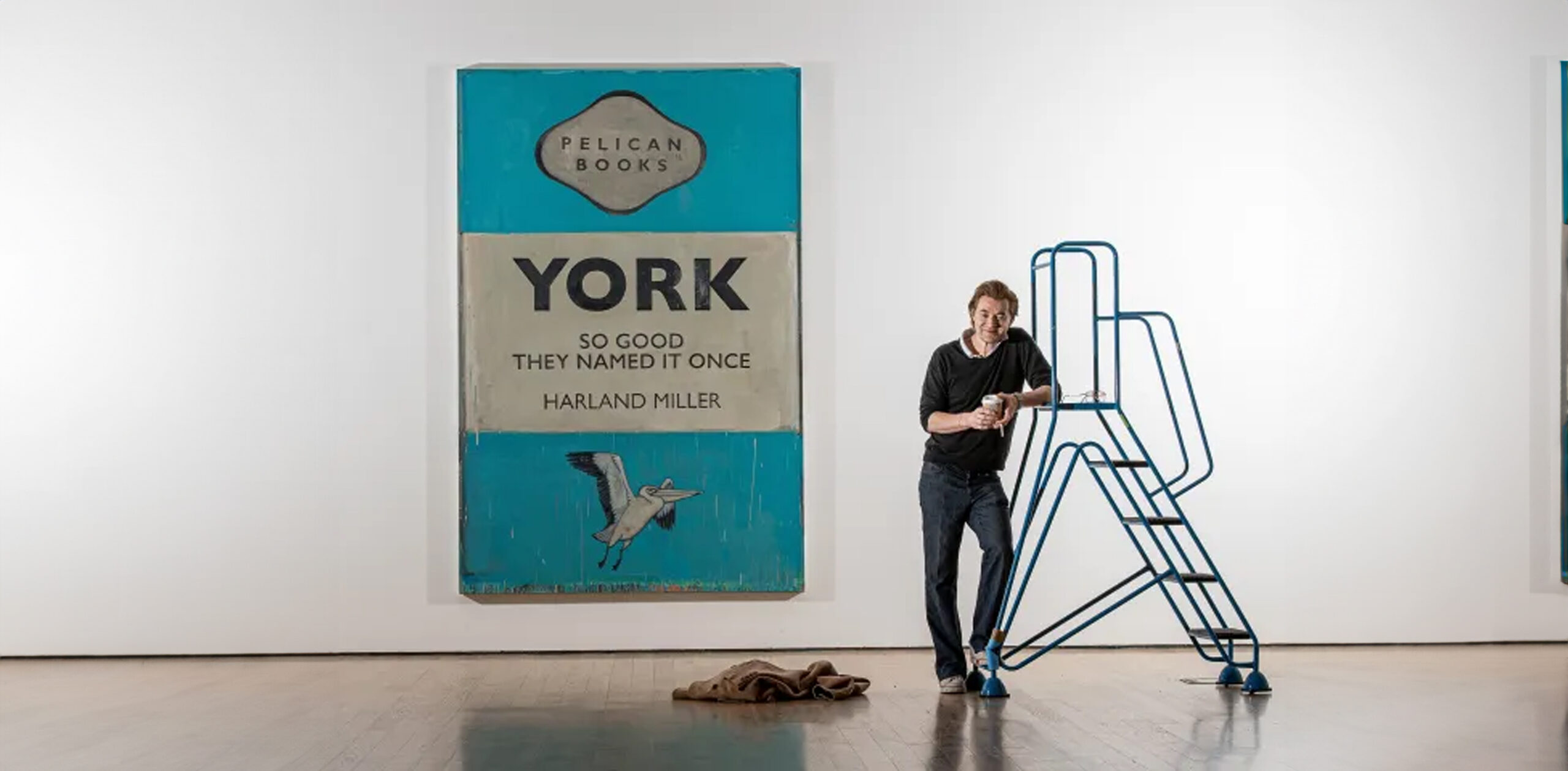Harland Miller and his painting ‘York: So Good They Named It Once.’