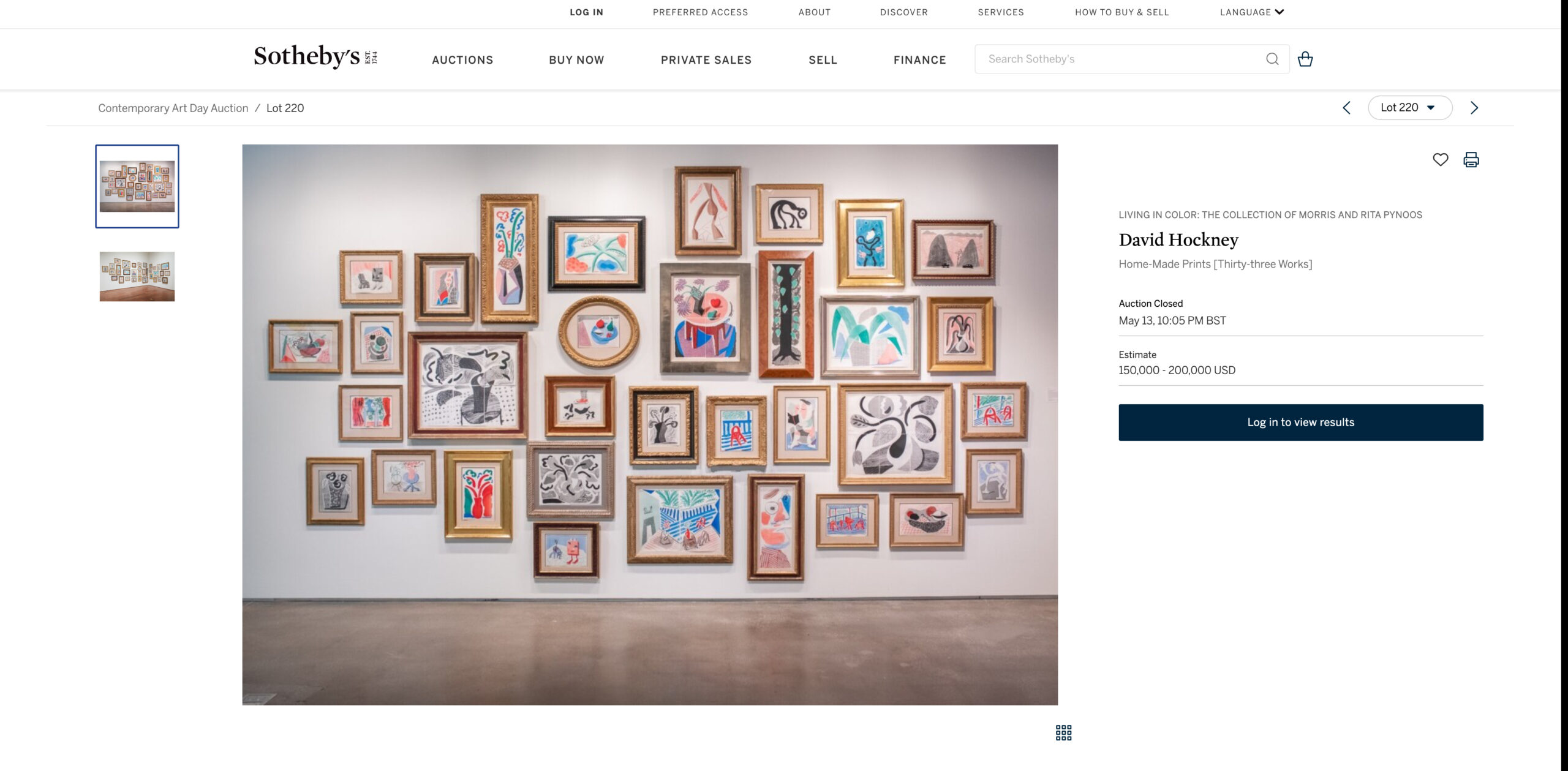 Home Made Prints Sold by Sotheby's in 2021