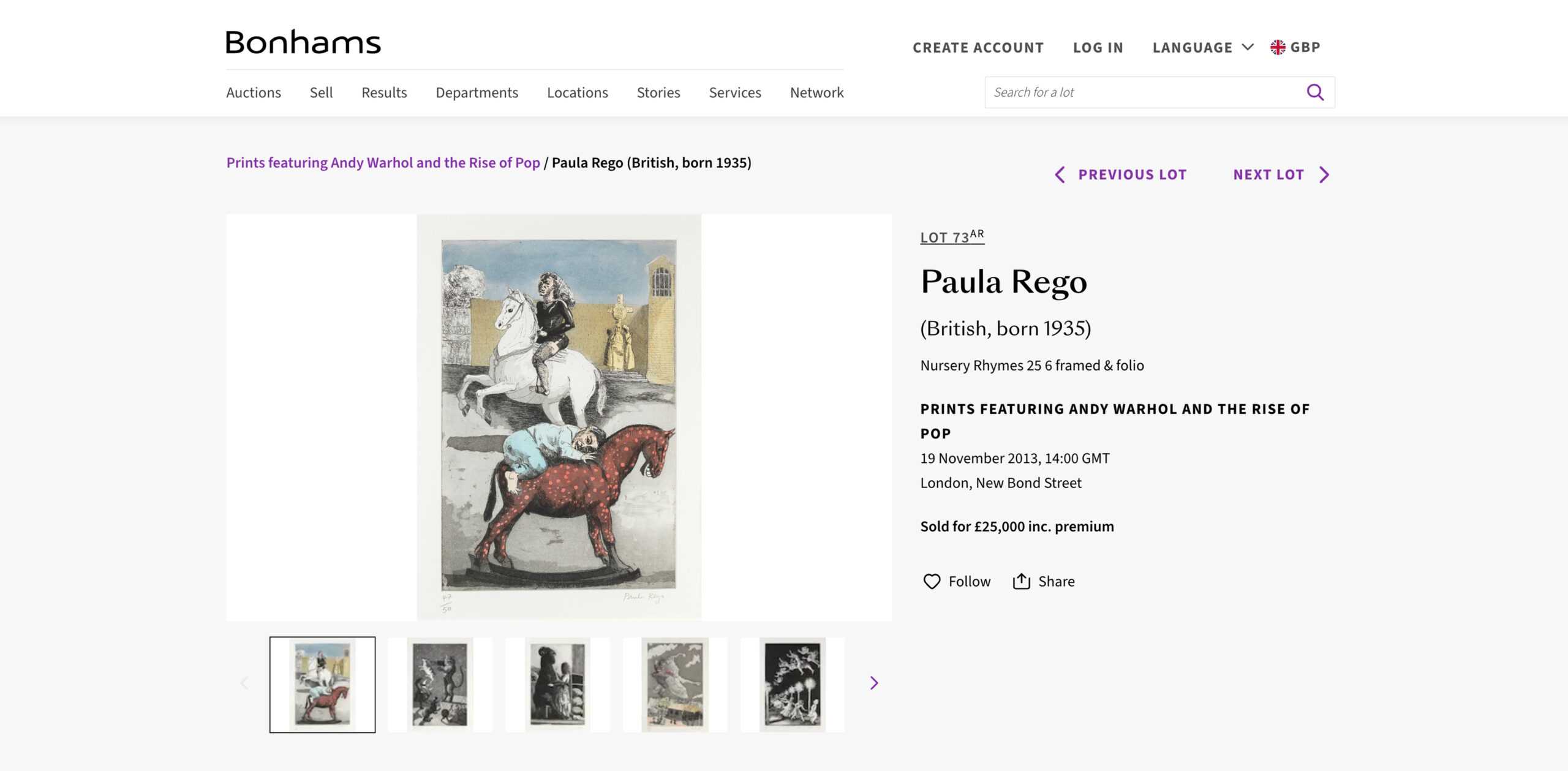 Nursery Rhymes Nursery Rhymes sold by Bonhams in 2013