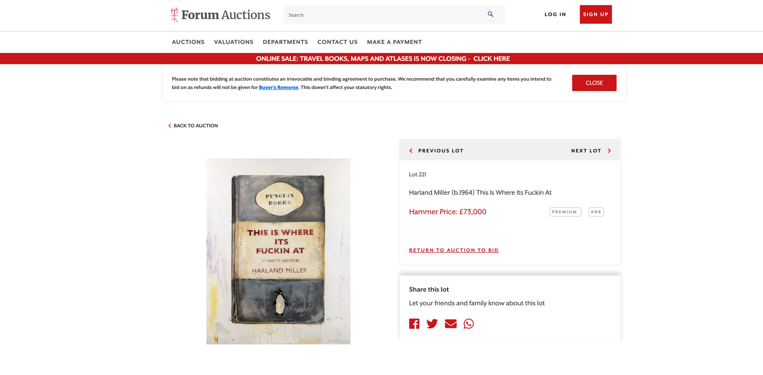 This Is Where Its Fuckin At Sold By Forum Auctions in 2021