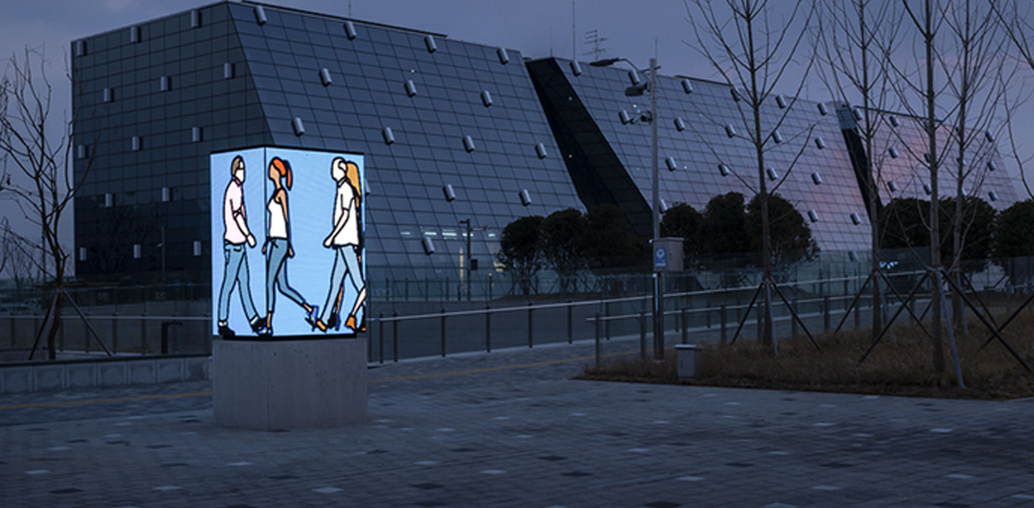Julian Opie LED Julian Opie LED Artwork in London