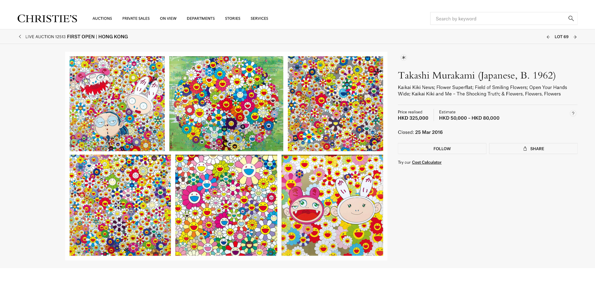 Set of 6 Set of 6 Prints Sold By Christie's in 2016