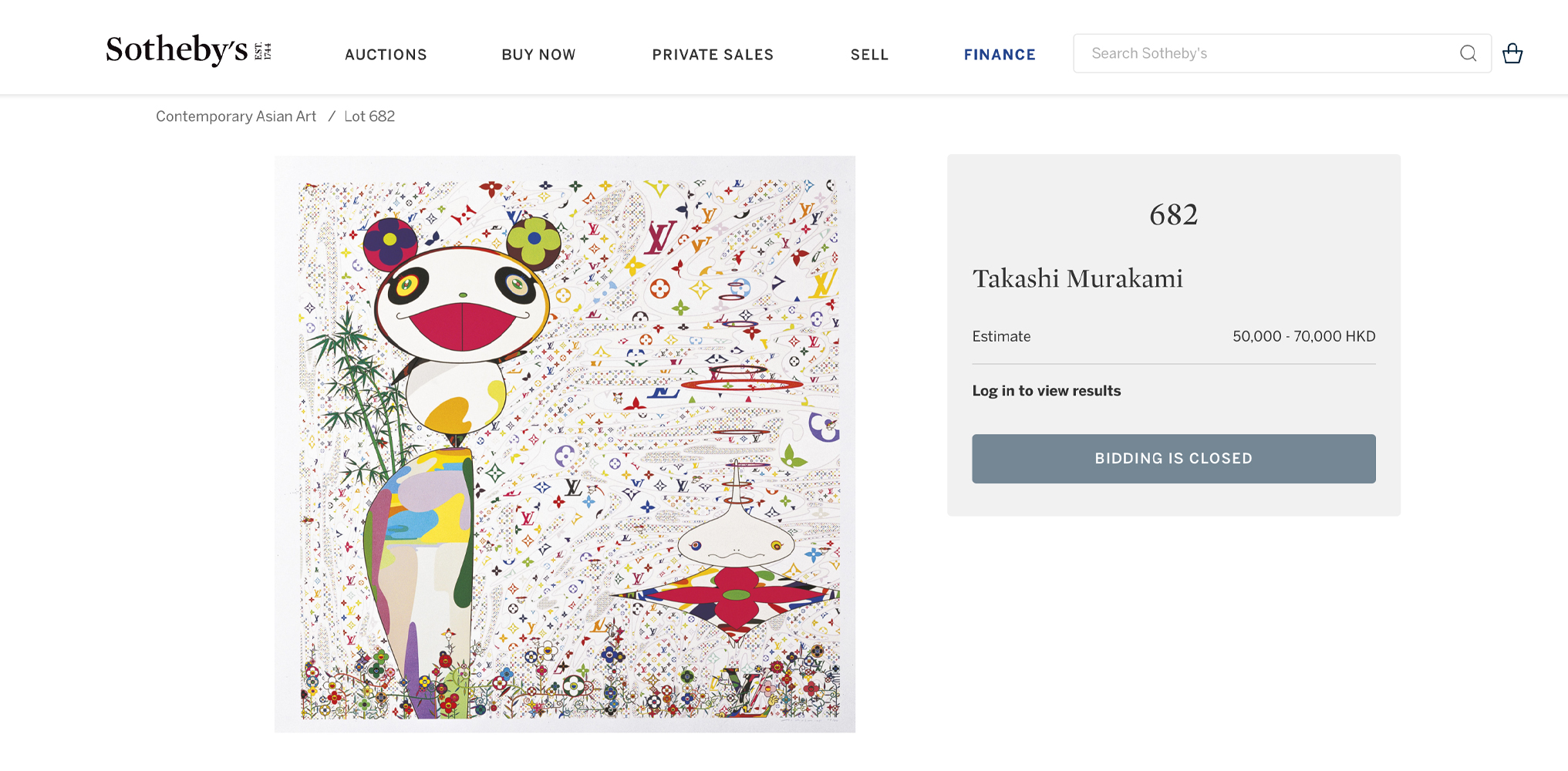Superflat Superflat Monogram: Panda And His Friends Sold By Sotheby's in 2009