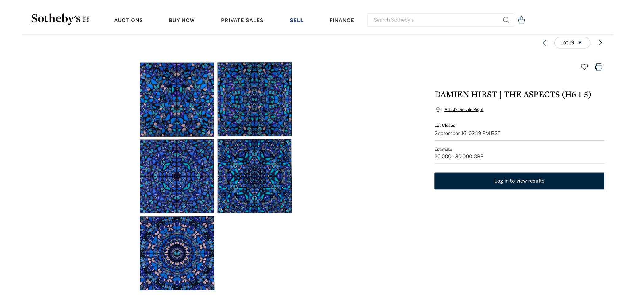 The Aspects The Aspects Sold By Sotheby's in 2020