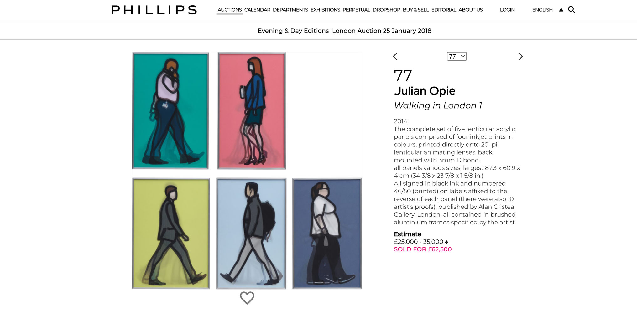 Walking in london Walking in London 1 sold by Phillips in 2018