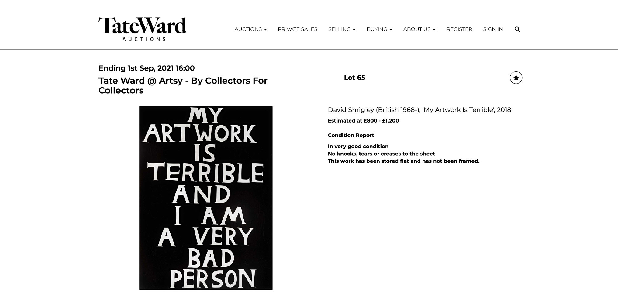 artwork is terrible My Artwork is Terrible sold by Tate Ward in 2021