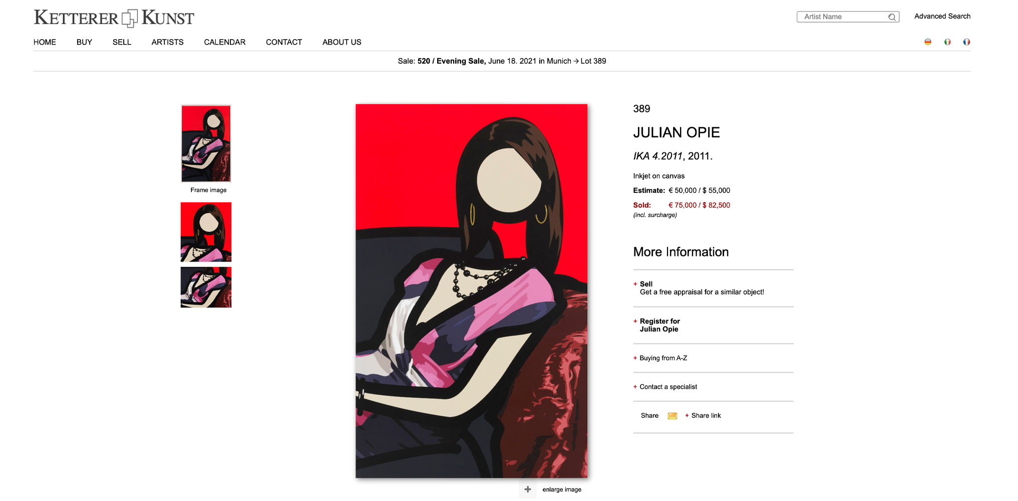 ika 4 Ika 4 sold by Ketterer Kunst in 2021
