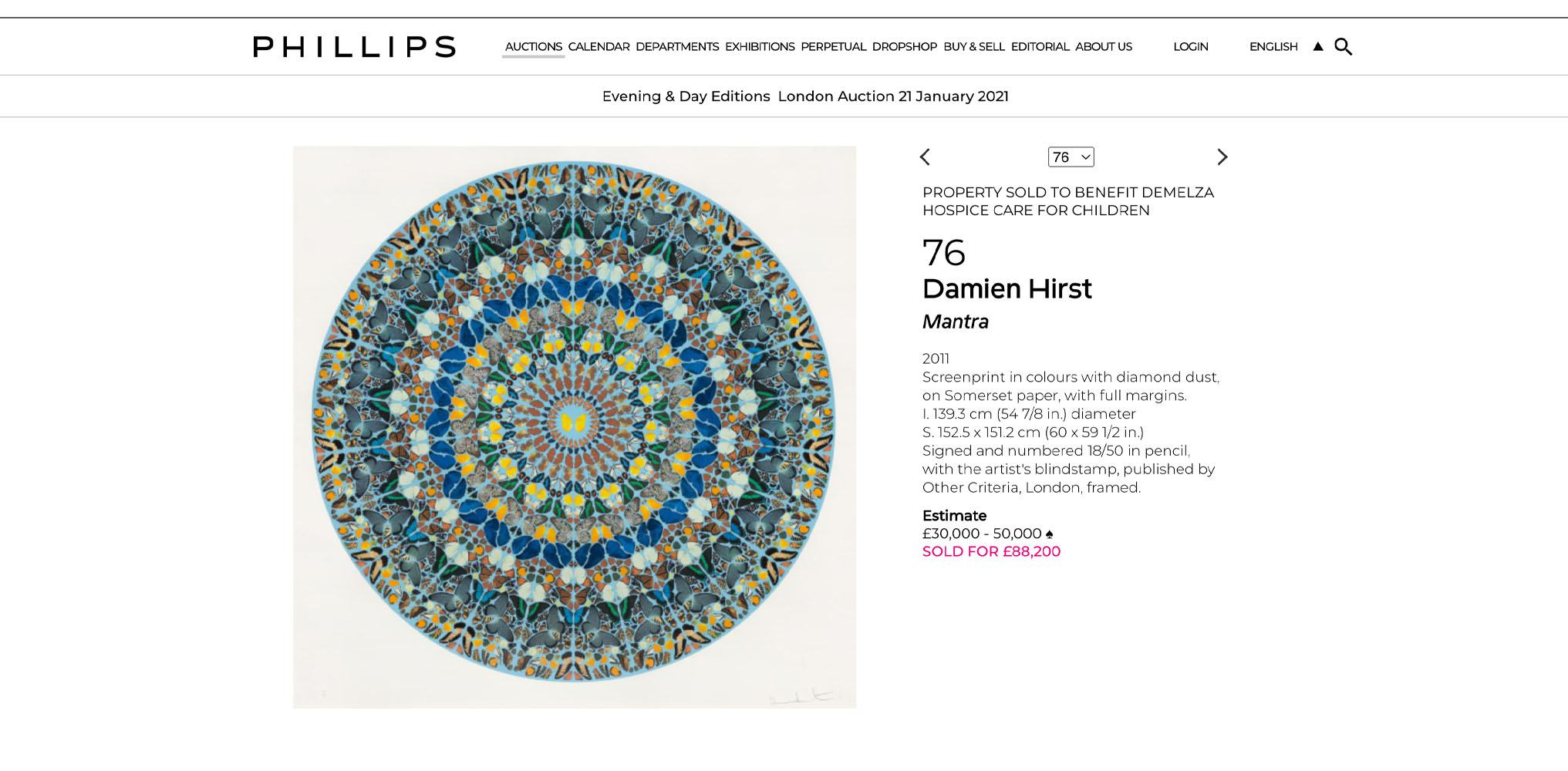 mantra Mantra Sold By Phillips in 2021