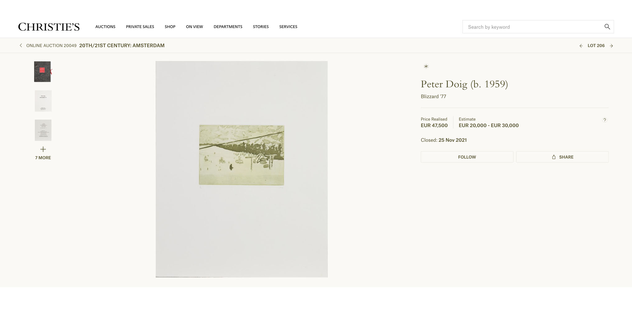 Blizzrd 77 sold by Christie's in 2021