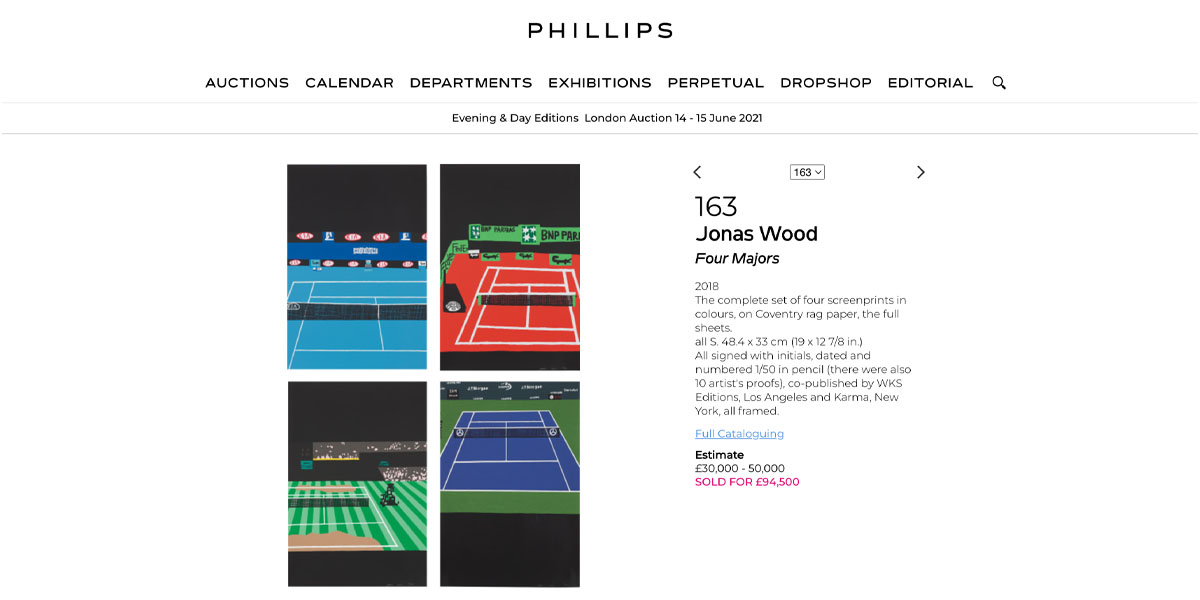 Four Majors sold by Phillips in 2021