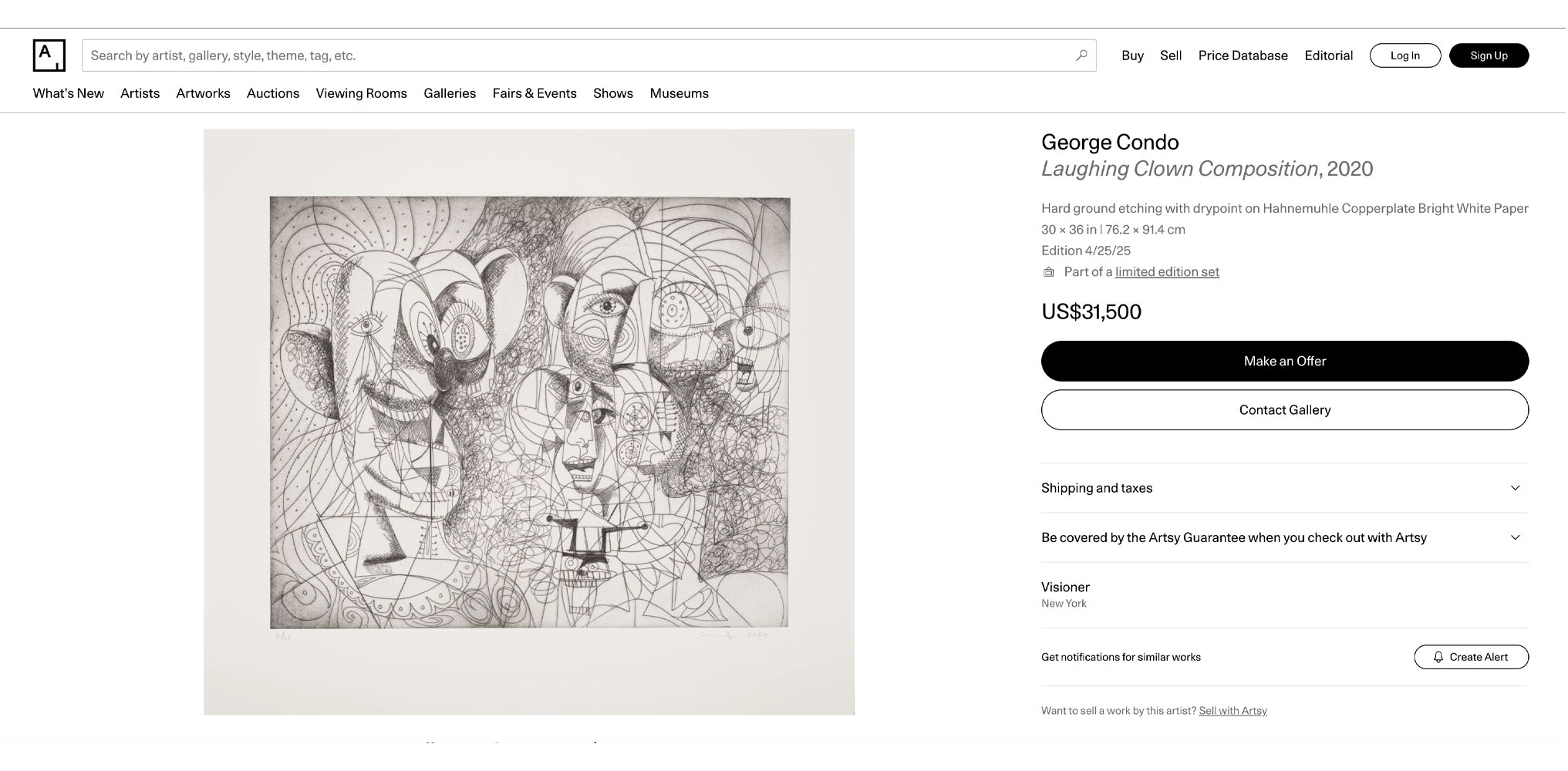 Laughing Clown Laughing Clown Composition sold by Phillips in 2021