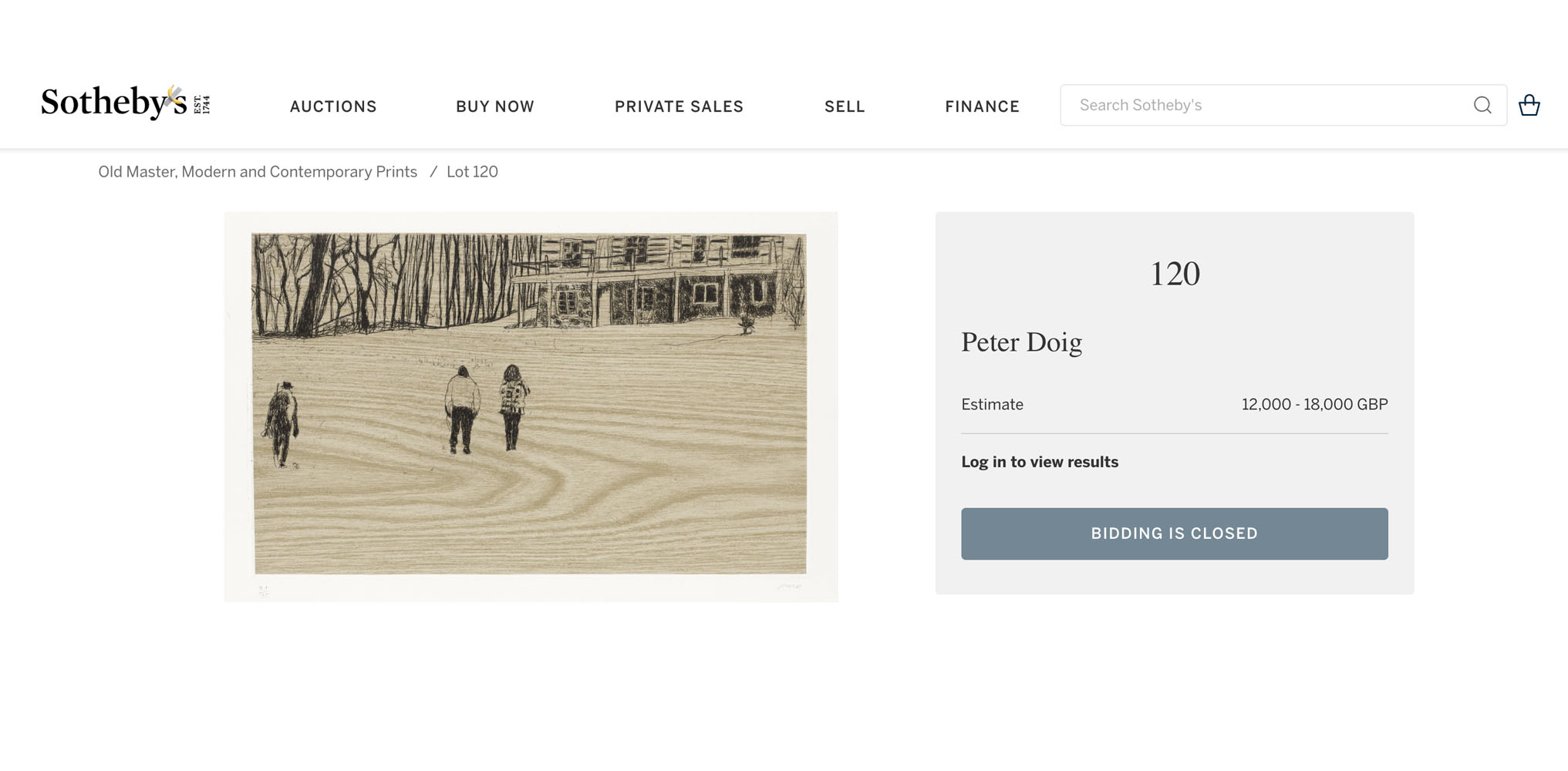 Ten Etchings sold by Sotheby's in 2023